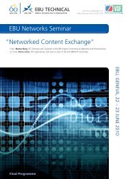 Networked Content Exchange - EBU Technical