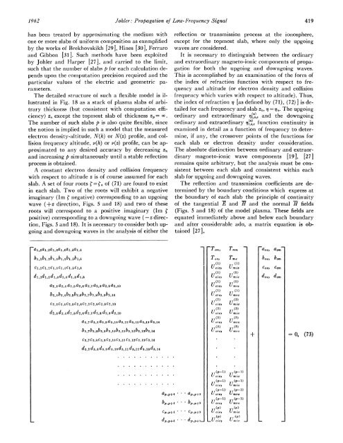 Propagation Low-Frequency