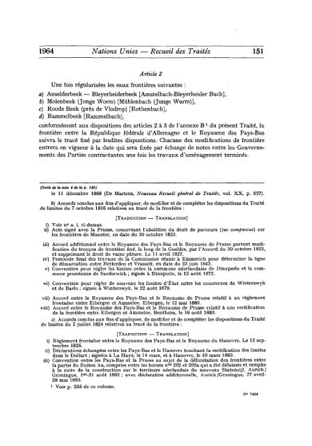 Treaty Series Recueil des Traites - United Nations Treaty Collection