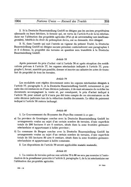 Treaty Series Recueil des Traites - United Nations Treaty Collection