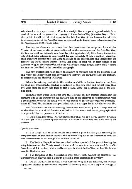 Treaty Series Recueil des Traites - United Nations Treaty Collection