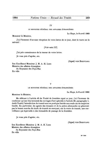 Treaty Series Recueil des Traites - United Nations Treaty Collection