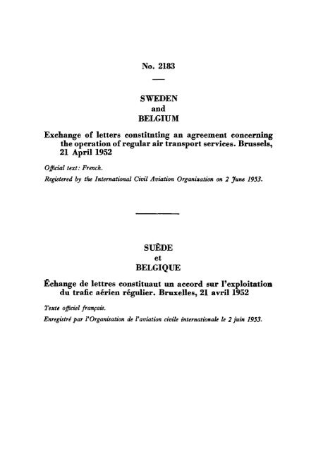 Treaty Series Recueil des Traites - United Nations Treaty Collection