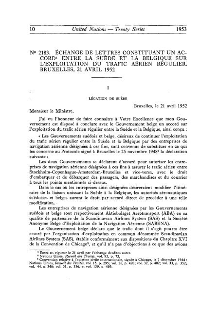 Treaty Series Recueil des Traites - United Nations Treaty Collection