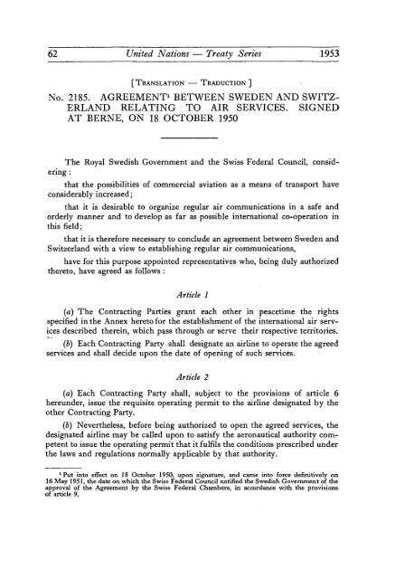 Treaty Series Recueil des Traites - United Nations Treaty Collection