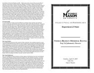 Department of Music - George Mason University School of Music