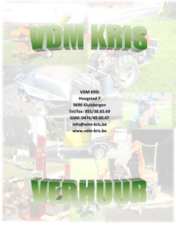 0476/49.60.47 info@vdm-kris.be www.vdm-kris.be