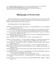 A Study of Don Quixote: Bibiography of Works Cited - IPFW