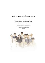 SOCIOLOGI – ÖVERSIKT - Käyttäjien kotisivut - Users' home pages