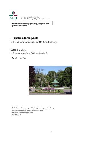 Lunds stadspark - SLU