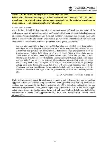 Högskoleverkets kvalitetsutvärderingar 2011 – 2014 - Södertörns ...