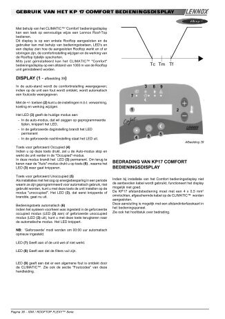 gebruik van het kp 17 comfort bedieningsdisplay - Lennox