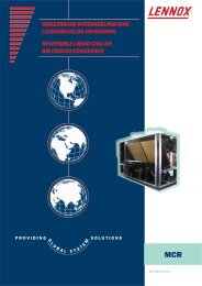 omkeerbare waterkoelmachine luchtgekoelde condensor ... - Lennox