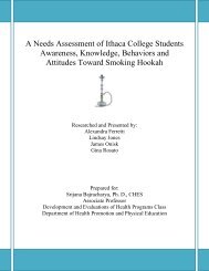 A Needs Assessment of Ithaca College Students Awareness ...