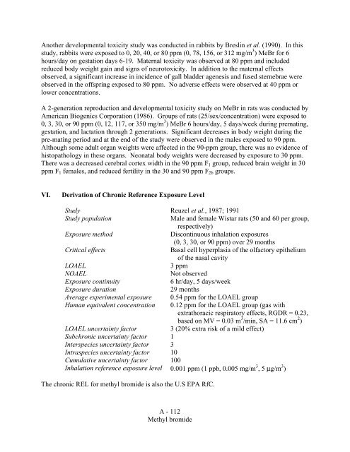 METHYL BROMIDE - OEHHA