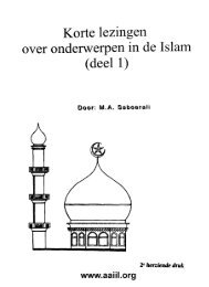 Korte Lezingen Over Onderwerpen in de Islam (Part 1) - Ahmadiyya ...