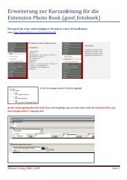 Erweiterung zur Kurzanleitung für die Extension Photo Book ... - VOBS