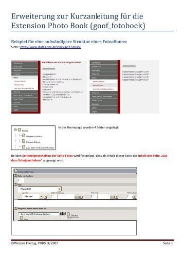 Erweiterung zur Kurzanleitung für die Extension Photo Book ... - VOBS