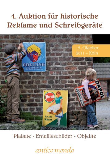 4. Auktion für historische Reklame und Schreibgeräte - Antico Mondo