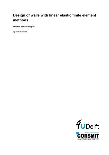 Design of walls with linear elastic finite element methods - TU Delft