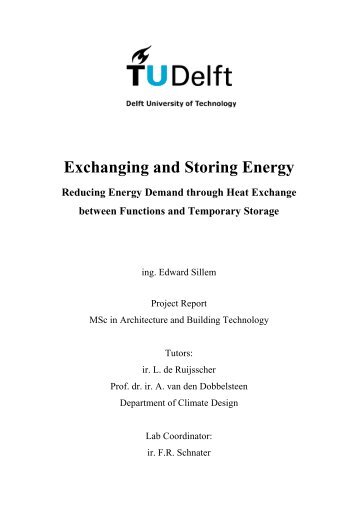 Exchanging and Storing Energy - TU Delft