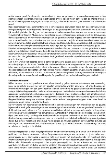 Gevelsystemen: Grote elementen of stijl- en regelwerk - TU Delft