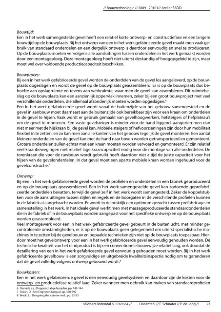 Gevelsystemen: Grote elementen of stijl- en regelwerk - TU Delft
