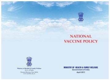 National Vaccine Policy Book - Ministry of Health and Family Welfare