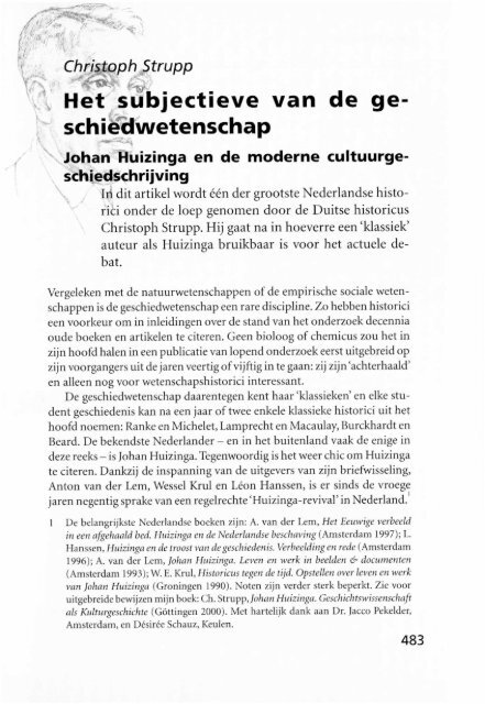 Het subjectieve van de geschiedwetenschap - Groniek