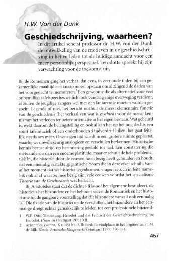 Geschiedschrijving, waarheen? - Groniek