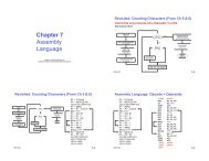 Chapter 7 Assembly Language - Computer & Information Science