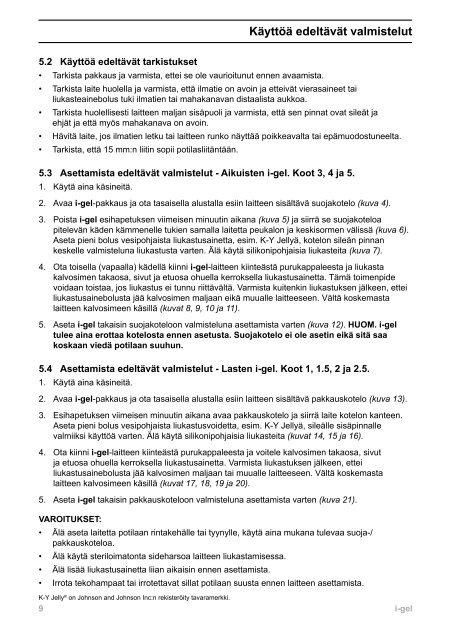 Käyttäjän opas - i-gel - Intersurgical