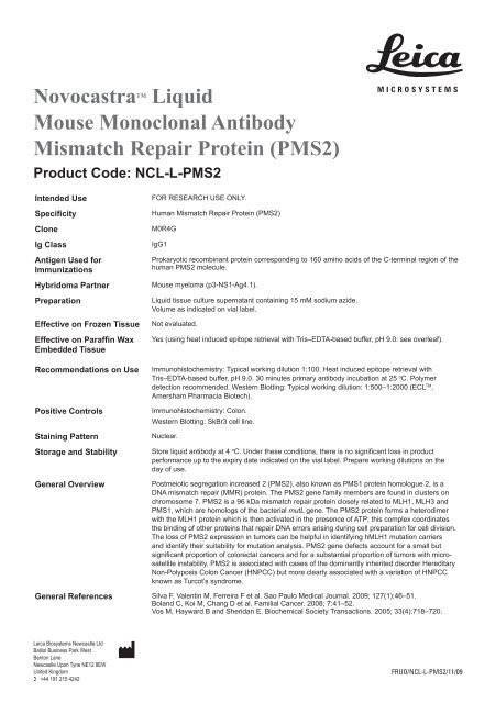 PMS2 - Leica Microsystems