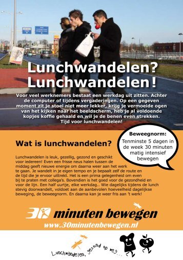 Flyer lunchwandelen werknemer (pdf,576 KB) - 30 Minuten Bewegen