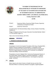 Statement Of Proceedings - Los Angeles County