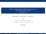 Meta-modelling Markov Model Simulations for cost ... - CERN