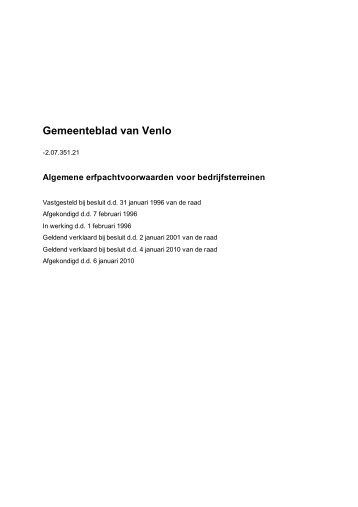 Gemeenteblad van Venlo - Gemeente Venlo