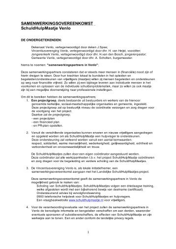 samenwerkingsovereenkomst SHM.pdf - Gemeente Venlo