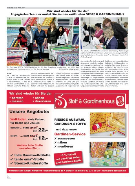 Bünde April 2013 - EXTRABLATT VOM ZEITUNGSJUNGEN