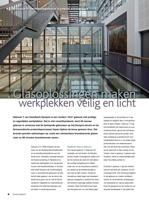 Gebouw Y: farmaciegebouw Sanquin - Glas in Beeld