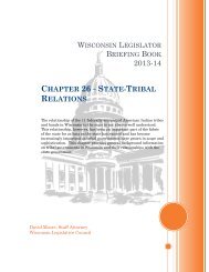 CHAPTER 26 – STATE-TRIBAL RELATIONS - Wisconsin State ...