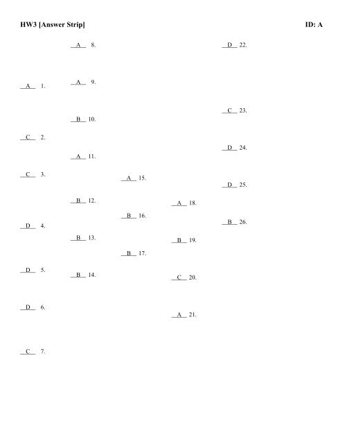 Answers to HW3 - Academic Csuohio