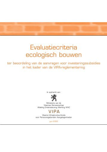 Evaluatiecriteria ecologisch bouwen