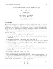 Lectures on General Relativity and Cosmology Preamble