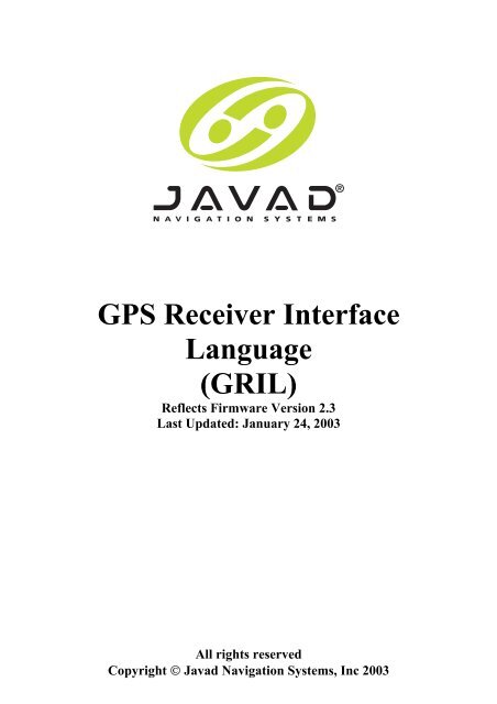 Gps Receiver Interface Language Gril