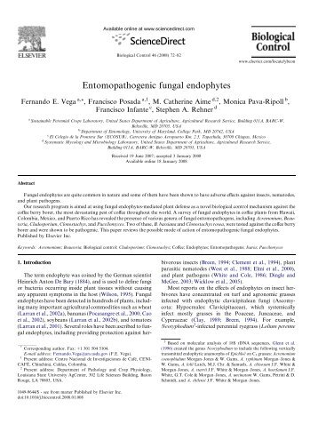 Entomopathogenic fungal endophytes - International Coffee ...