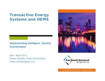 Transactive Energy Systems and HEMS