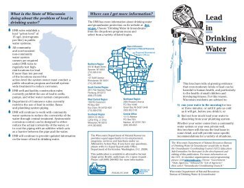 Lead in Drinking Water - Wisconsin Department of Natural ...