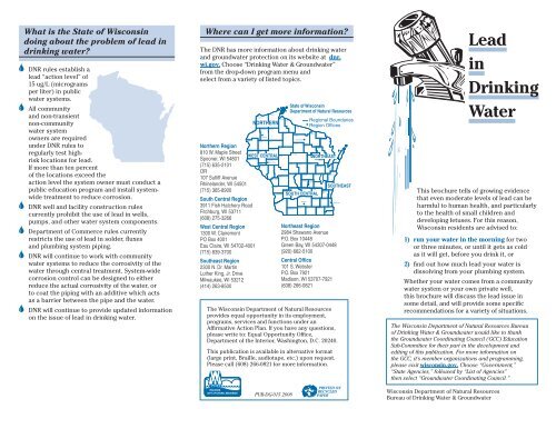 Lead in Drinking Water - Wisconsin Department of Natural ...