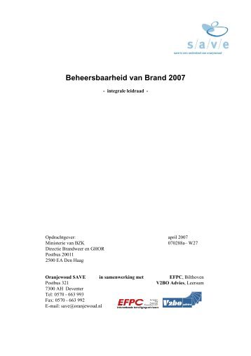 Methode Beheersbaarheid van brand 2007